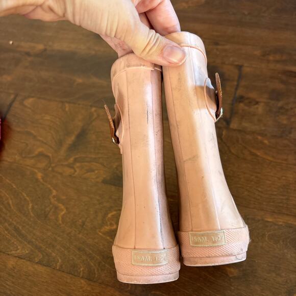 Three Pines Co Rubber Rain Boots Pink Size 8 Girls - Picture 4 of 6